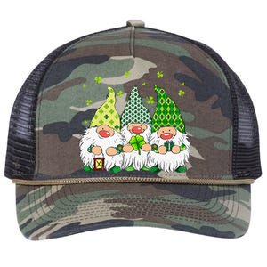 St Patricks Day Irish Gnomes Leprechauns St Pattys Day Retro Rope Trucker Hat Cap