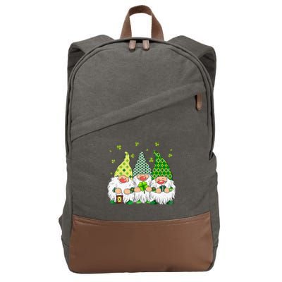 St Patricks Day Irish Gnomes Leprechauns St Pattys Day Cotton Canvas Backpack