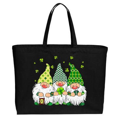 St Patricks Day Irish Gnomes Leprechauns St Pattys Day Cotton Canvas Jumbo Tote