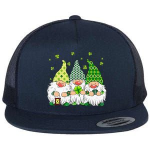 St Patricks Day Irish Gnomes Leprechauns St Pattys Day Flat Bill Trucker Hat