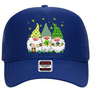 St Patricks Day Irish Gnomes Leprechauns St Pattys Day High Crown Mesh Back Trucker Hat