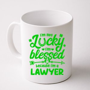 St Patricks Day Not Lucky I'm Blessed Lawyer Christian Gift Coffee Mug