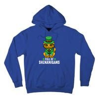 St Patricks Day Cat Full Of Shenanigans Gift Tall Hoodie