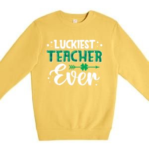 St Patricks Day For Teacher Great Gift Premium Crewneck Sweatshirt