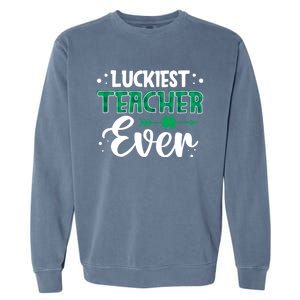 St Patricks Day For Teacher Great Gift Garment-Dyed Sweatshirt