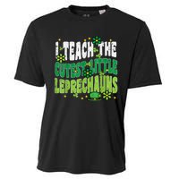 St Patrick Day Teach Little Leprechauns Saint Paddys Teacher Cooling Performance Crew T-Shirt