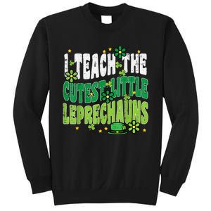 St Patrick Day Teach Little Leprechauns Saint Paddys Teacher Sweatshirt