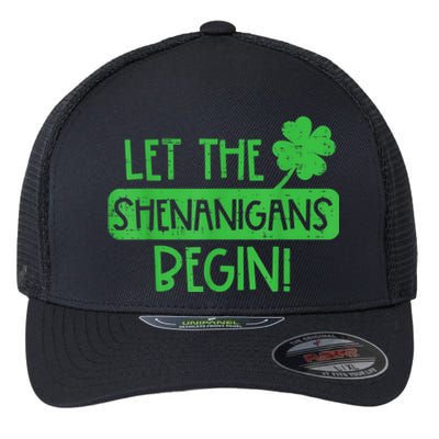 St Patricks Day Let The Shenanigans Begin Flexfit Unipanel Trucker Cap