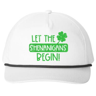 St Patricks Day Let The Shenanigans Begin Snapback Five-Panel Rope Hat