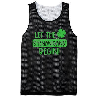 St Patricks Day Let The Shenanigans Begin Mesh Reversible Basketball Jersey Tank