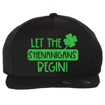 St Patricks Day Let The Shenanigans Begin Wool Snapback Cap