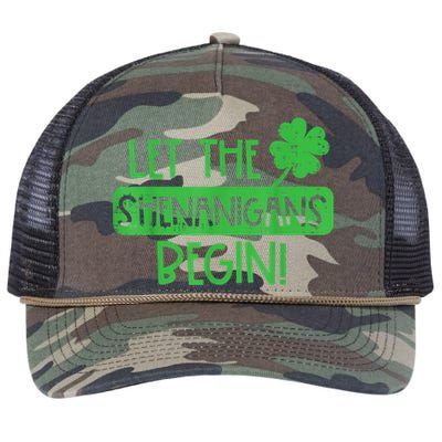 St Patricks Day Let The Shenanigans Begin Retro Rope Trucker Hat Cap