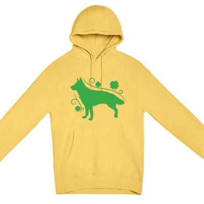 St Patricks Day Green Dog Premium Pullover Hoodie