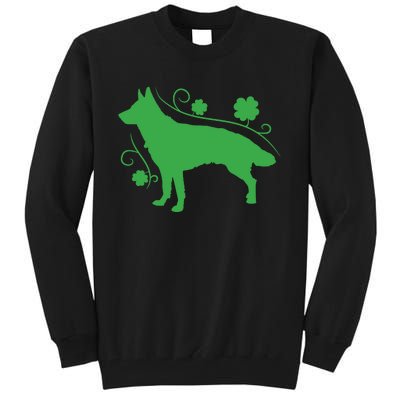 St Patricks Day Green Dog Tall Sweatshirt