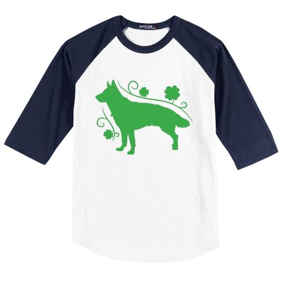 St Patricks Day Green Dog Baseball Sleeve Shirt