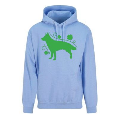 St Patricks Day Green Dog Unisex Surf Hoodie