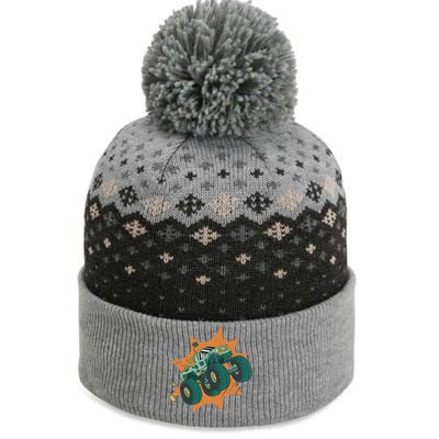 St Patrick's Day Monster Truck The Baniff Cuffed Pom Beanie