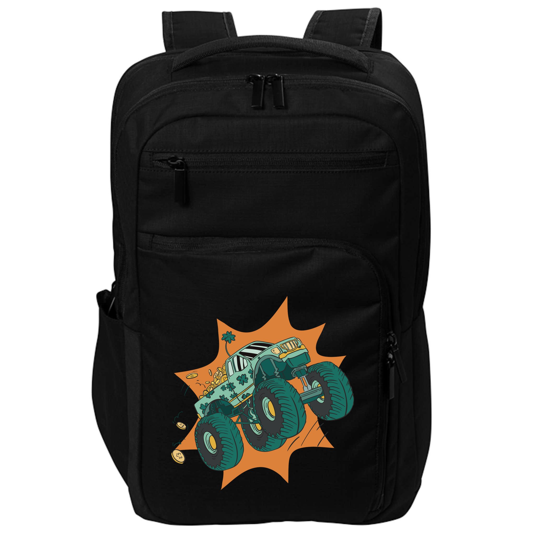 St Patrick's Day Monster Truck Impact Tech Backpack