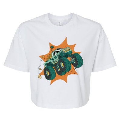 St Patrick's Day Monster Truck Bella+Canvas Jersey Crop Tee