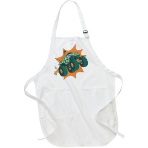 St Patrick's Day Monster Truck Full-Length Apron With Pockets