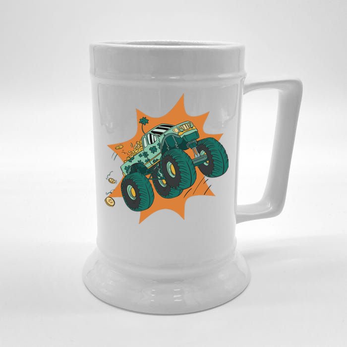 St Patrick's Day Monster Truck Beer Stein