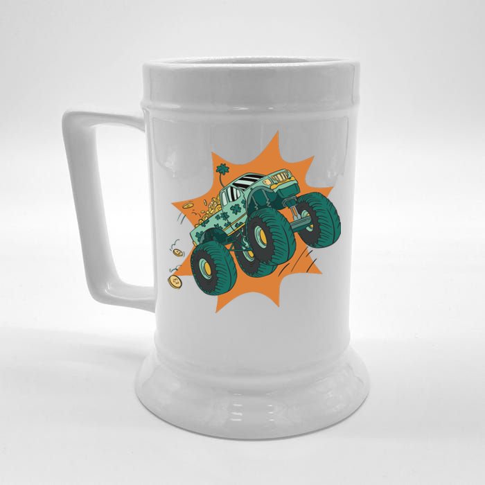 St Patrick's Day Monster Truck Beer Stein