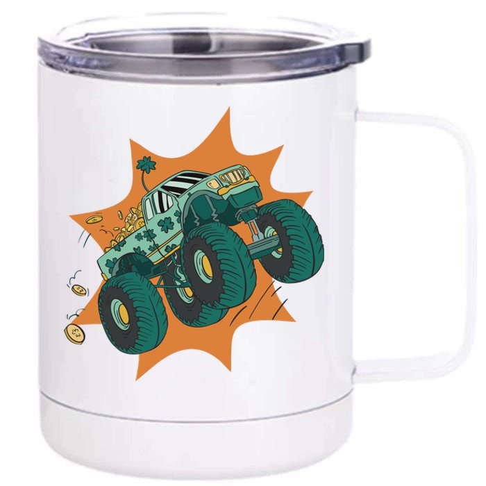 St Patrick's Day Monster Truck 12 oz Stainless Steel Tumbler Cup