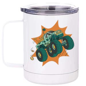 St Patrick's Day Monster Truck 12 oz Stainless Steel Tumbler Cup