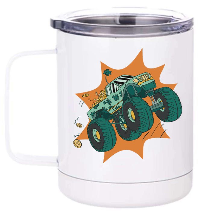 St Patrick's Day Monster Truck 12 oz Stainless Steel Tumbler Cup