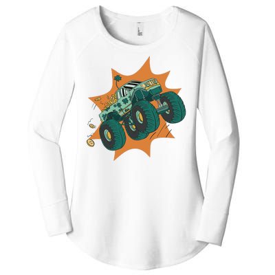 St Patrick's Day Monster Truck Women's Perfect Tri Tunic Long Sleeve Shirt