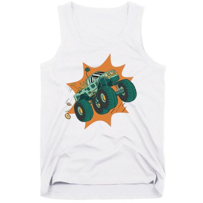 St Patrick's Day Monster Truck Tank Top