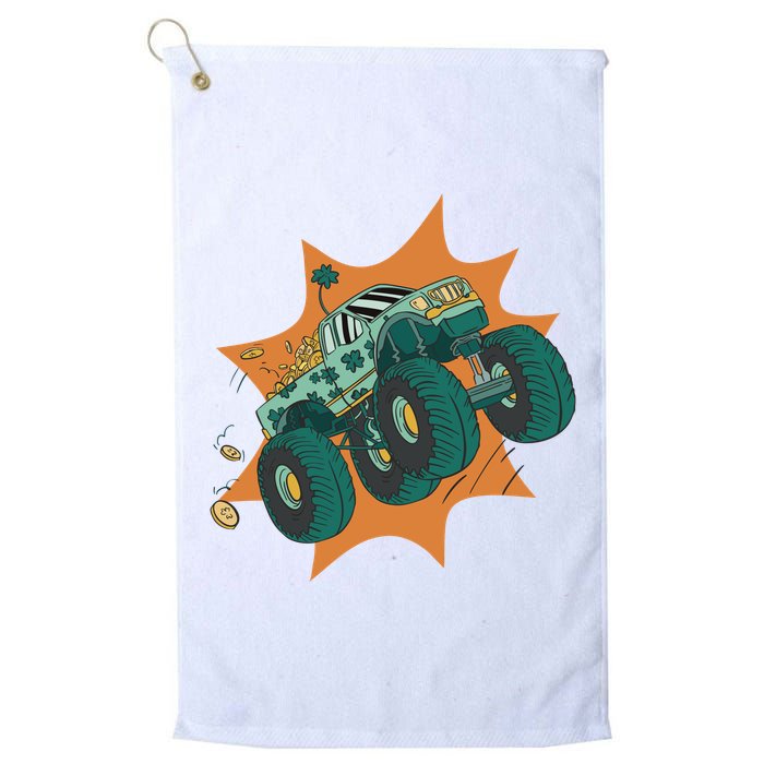 St Patrick's Day Monster Truck Golf Towel