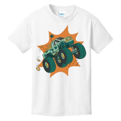 St Patrick's Day Monster Truck Kids T-Shirt