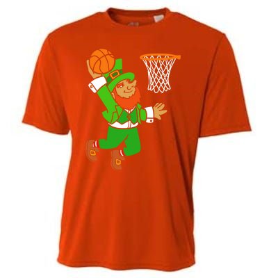 St Patrick's Day Leprechaun Basketball Dunk Sports Costume Gift Cooling Performance Crew T-Shirt