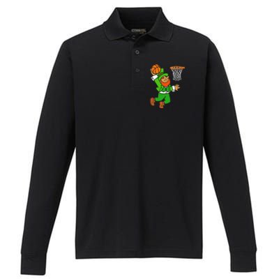 St Patrick's Day Leprechaun Basketball Dunk Sports Costume Gift Performance Long Sleeve Polo