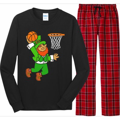 St Patrick's Day Leprechaun Basketball Dunk Sports Costume Gift Long Sleeve Pajama Set