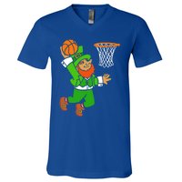 St Patrick's Day Leprechaun Basketball Dunk Sports Costume Gift V-Neck T-Shirt