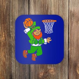 St Patrick's Day Leprechaun Basketball Dunk Sports Costume Gift Coaster