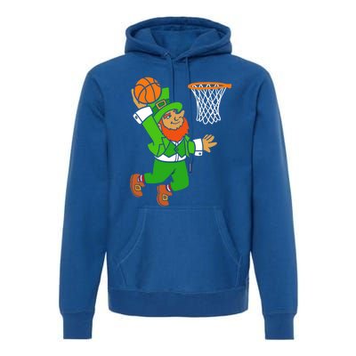 St Patrick's Day Leprechaun Basketball Dunk Sports Costume Gift Premium Hoodie