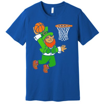 St Patrick's Day Leprechaun Basketball Dunk Sports Costume Gift Premium T-Shirt