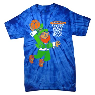 St Patrick's Day Leprechaun Basketball Dunk Sports Costume Gift Tie-Dye T-Shirt