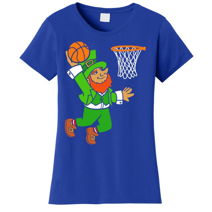 St Patrick's Day Leprechaun Basketball Dunk Sports Costume Gift Women's T-Shirt