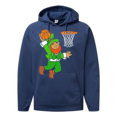 St Patrick's Day Leprechaun Basketball Dunk Sports Costume Gift Performance Fleece Hoodie