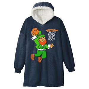 St Patrick's Day Leprechaun Basketball Dunk Sports Costume Gift Hooded Wearable Blanket