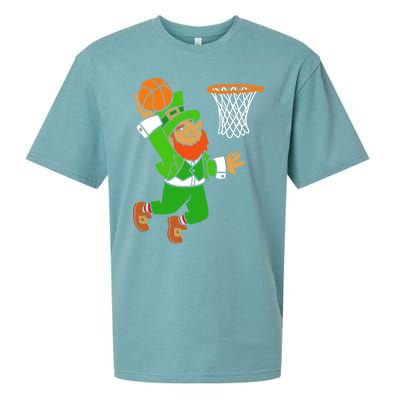 St Patrick's Day Leprechaun Basketball Dunk Sports Costume Gift Sueded Cloud Jersey T-Shirt