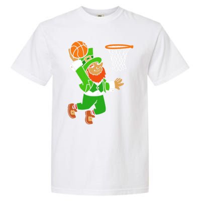 St Patrick's Day Leprechaun Basketball Dunk Sports Costume Gift Garment-Dyed Heavyweight T-Shirt