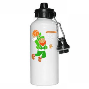 St Patrick's Day Leprechaun Basketball Dunk Sports Costume Gift Aluminum Water Bottle