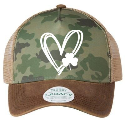 St Patrick's Day Clover Heart Legacy Tie Dye Trucker Hat