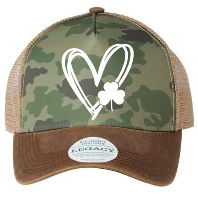 St Patrick's Day Clover Heart Legacy Tie Dye Trucker Hat