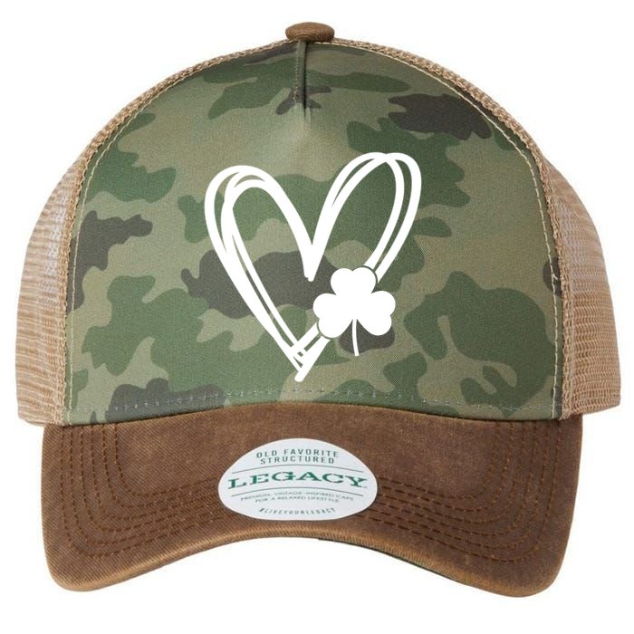 St Patrick's Day Clover Heart Legacy Tie Dye Trucker Hat